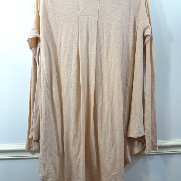 Free People S Aria Trapeze Shirt Long Sleeve Peach NEW Casual Flowy Coastal - Picture 6 of 6
